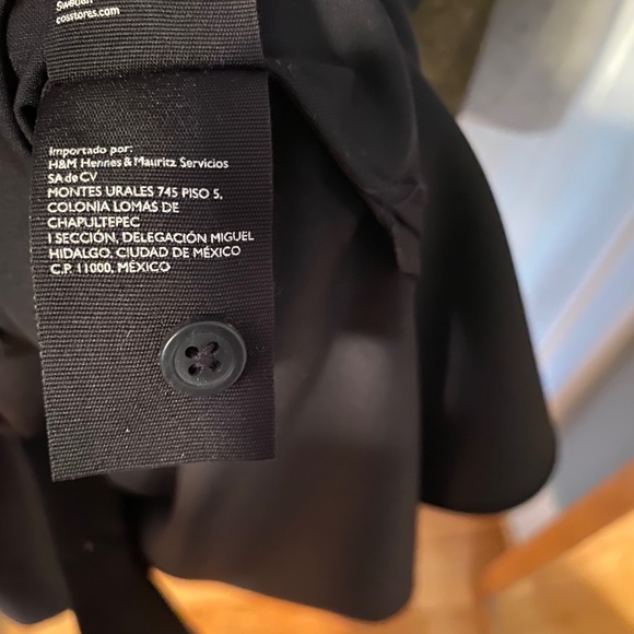 COS Blue and Black Buttoned Maxi Dress with Mandarin Collar - Picture 5 of 7